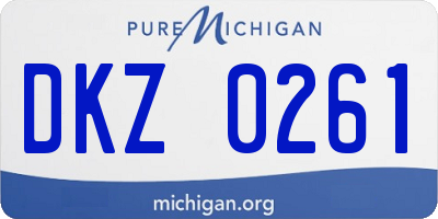 MI license plate DKZ0261