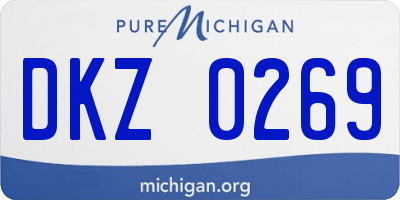 MI license plate DKZ0269