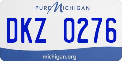 MI license plate DKZ0276