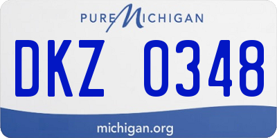 MI license plate DKZ0348