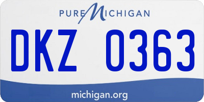 MI license plate DKZ0363