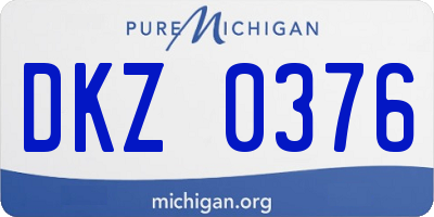 MI license plate DKZ0376