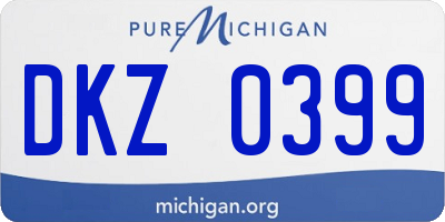 MI license plate DKZ0399