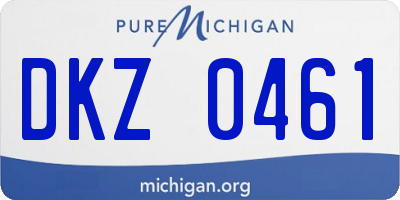MI license plate DKZ0461