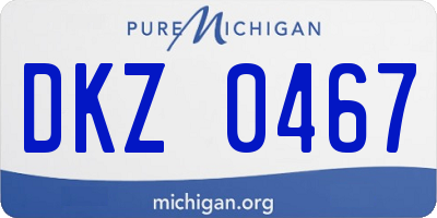 MI license plate DKZ0467