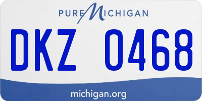 MI license plate DKZ0468