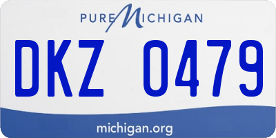 MI license plate DKZ0479