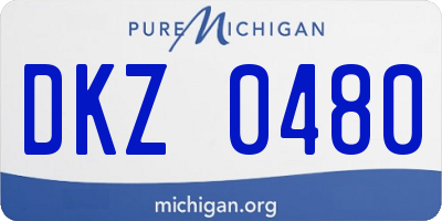 MI license plate DKZ0480