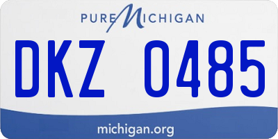 MI license plate DKZ0485