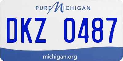 MI license plate DKZ0487