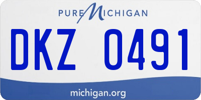 MI license plate DKZ0491