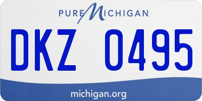 MI license plate DKZ0495