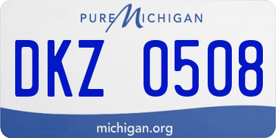 MI license plate DKZ0508