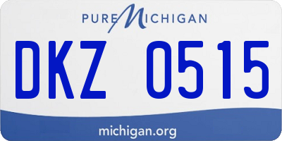 MI license plate DKZ0515