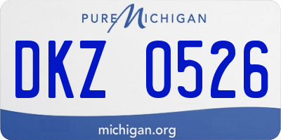 MI license plate DKZ0526