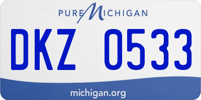 MI license plate DKZ0533