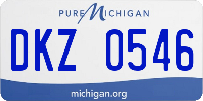 MI license plate DKZ0546