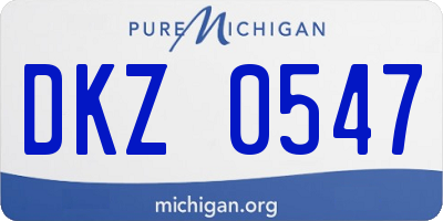 MI license plate DKZ0547