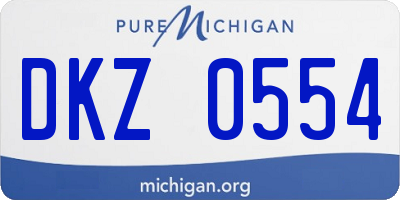 MI license plate DKZ0554