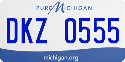 MI license plate DKZ0555