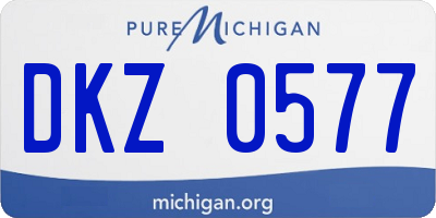 MI license plate DKZ0577