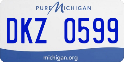 MI license plate DKZ0599
