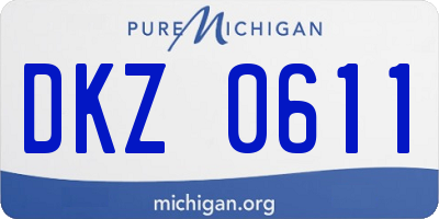 MI license plate DKZ0611