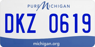 MI license plate DKZ0619