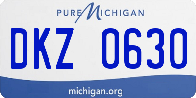 MI license plate DKZ0630
