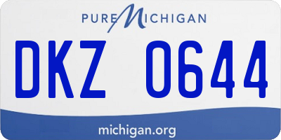 MI license plate DKZ0644