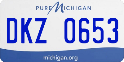 MI license plate DKZ0653