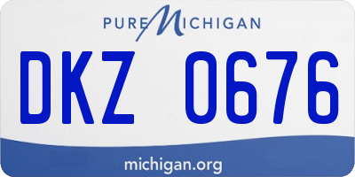 MI license plate DKZ0676