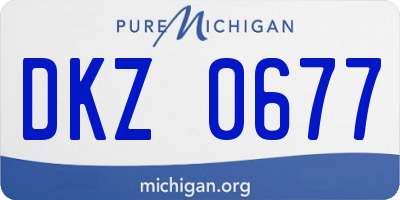 MI license plate DKZ0677