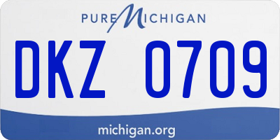 MI license plate DKZ0709
