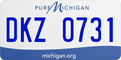 MI license plate DKZ0731