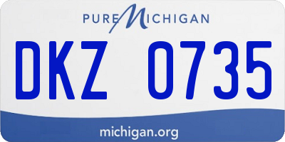 MI license plate DKZ0735