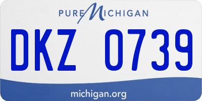 MI license plate DKZ0739