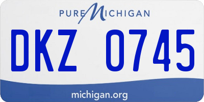 MI license plate DKZ0745