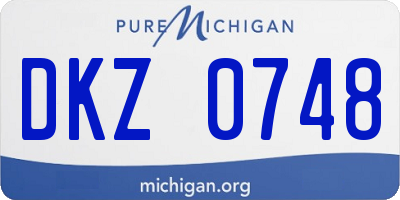 MI license plate DKZ0748