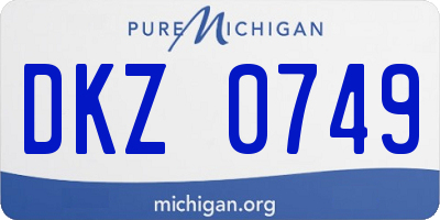 MI license plate DKZ0749