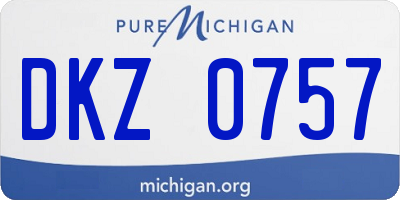 MI license plate DKZ0757