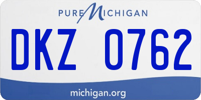 MI license plate DKZ0762
