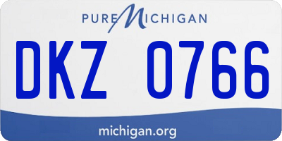 MI license plate DKZ0766