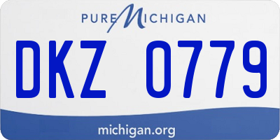 MI license plate DKZ0779