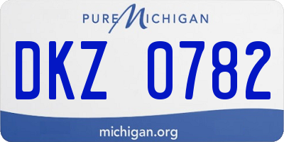 MI license plate DKZ0782