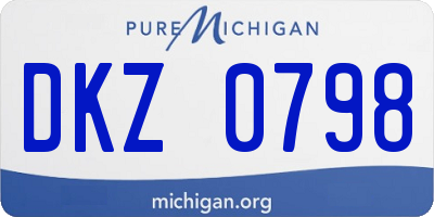MI license plate DKZ0798