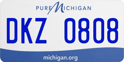 MI license plate DKZ0808