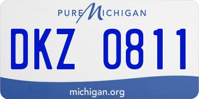 MI license plate DKZ0811