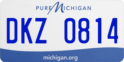 MI license plate DKZ0814