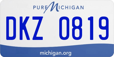 MI license plate DKZ0819